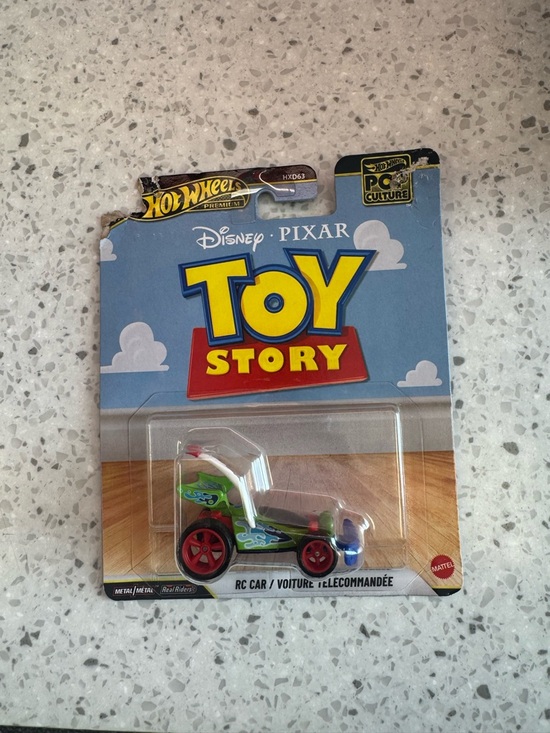 Hot Wheels Other - Hot Wheels Toy Story RC-Inspired Green Remote Car with Red Wheels